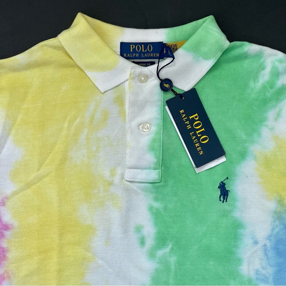 Polo Ralph Lauren Classic Fit Tie-Dye Mesh Polo Shirt Sz SM, MD, XL NWT $110
